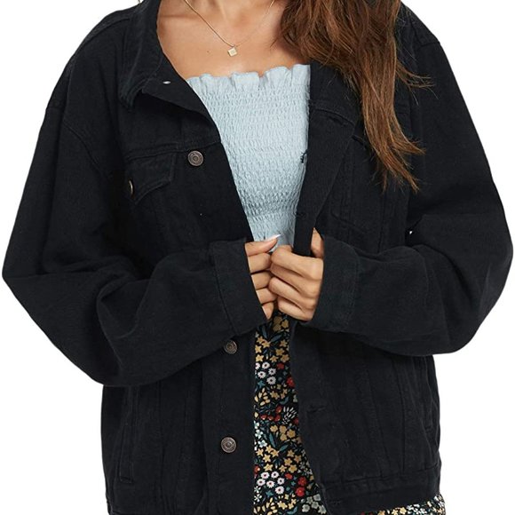 Boutique Sweaters - Jacket Long Sleeve Classic Loose Jean Trucker